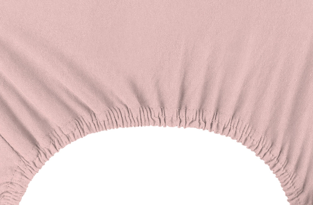 Lenzuolo Sotto Con Angoli Elastici 100% Puro Cotone  Rosa - Una piazza e mezza