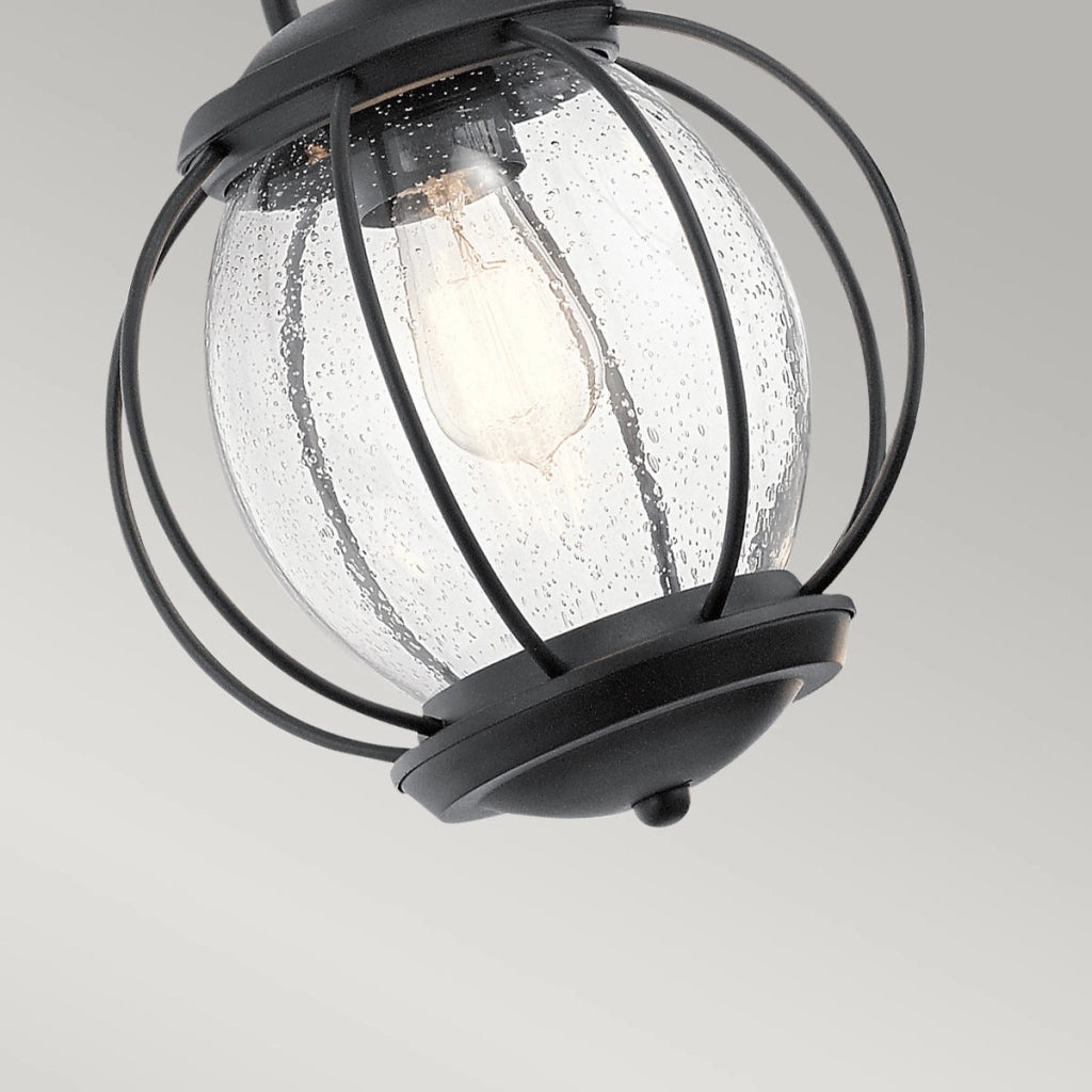 Lampada sospensione esterna nera E27 60W Vandalia Kichler
