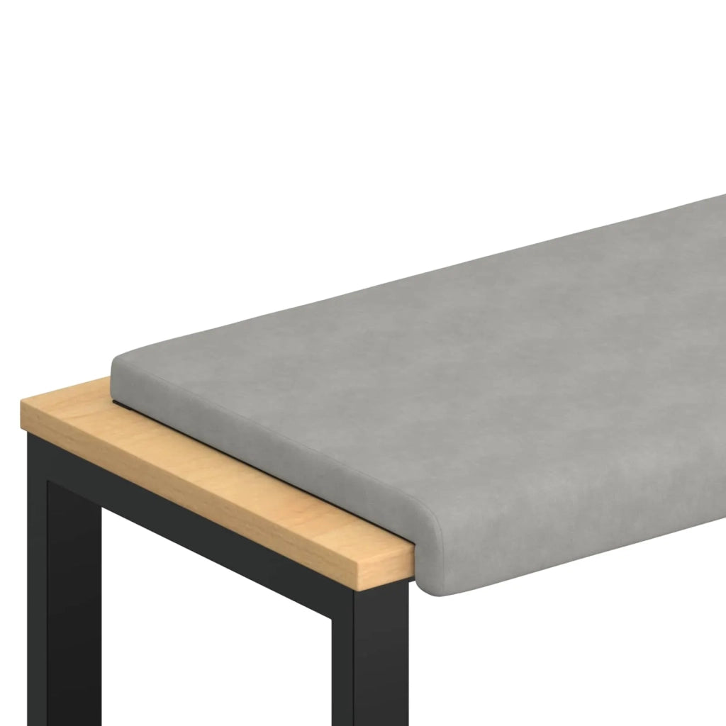 Cuscino per panchina Microfibra Grigio Chiaro Profondità 35 cm 42043361
