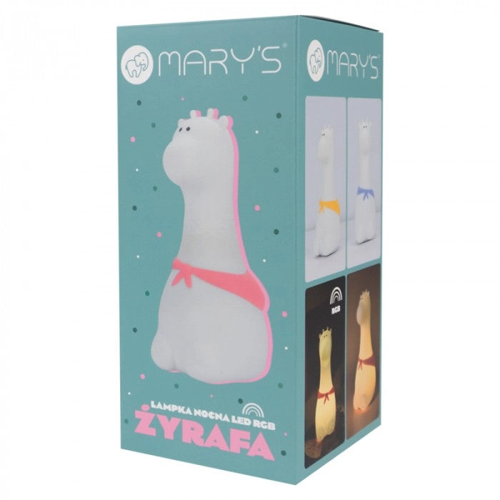 Lampada notte bambini wireless LED RGBW giraffa Mary's