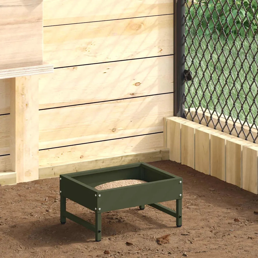 Mangiatore per Uccelli Verde oliva 80 x 28 x 13.5 cm CFW6309773