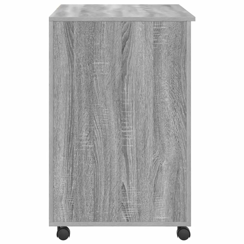 Scrivania con Ruote con cassetto Grigio Sonoma 91 x 50 x 77 cm 869535