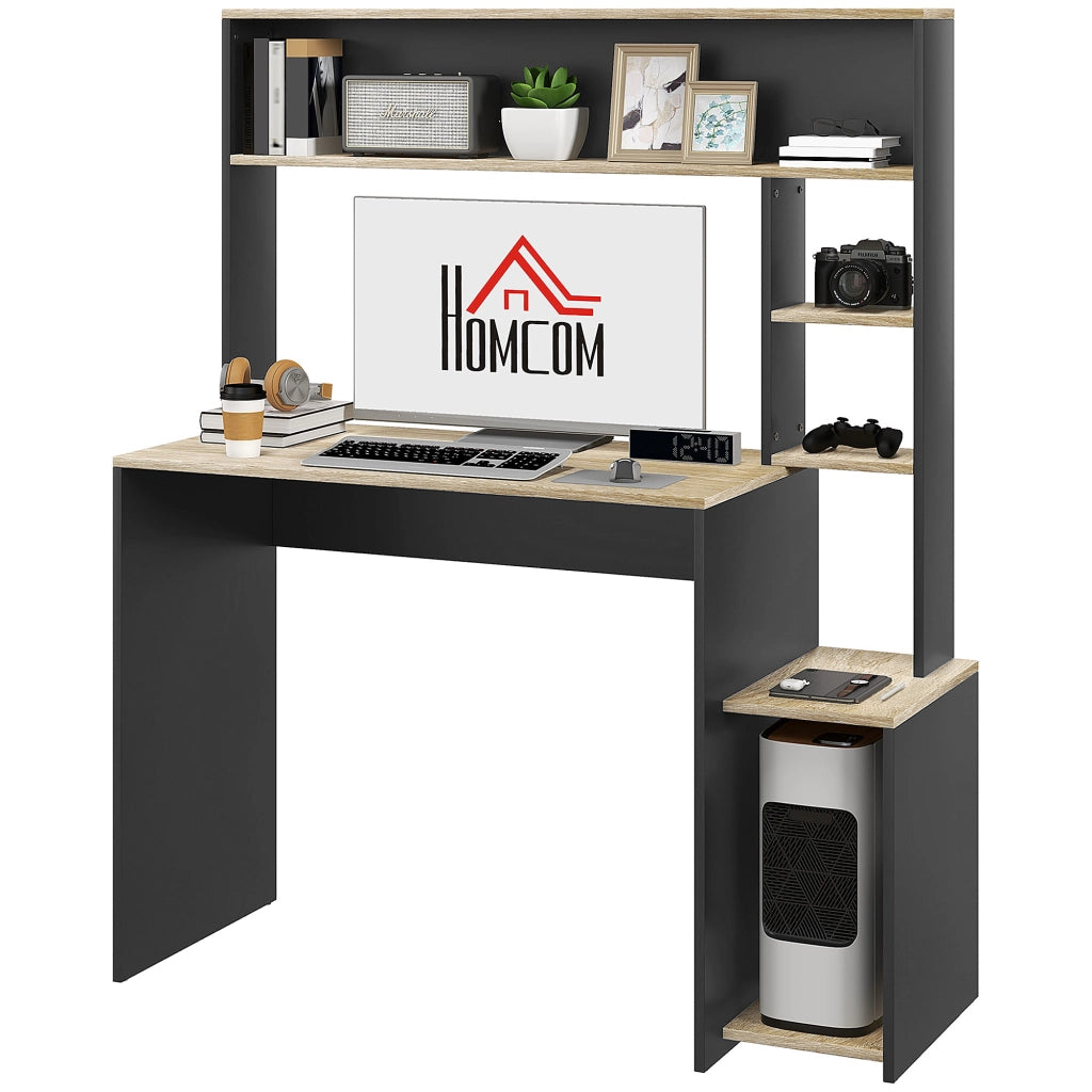Scrivania con scaffali e supporto PC ¨C Minimal ¨C 114x45x138 cm