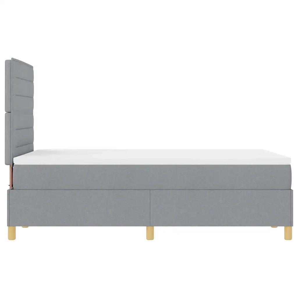 Letto a Sorgente LED Grigio chiaro 120 x 200 cm Tessuto 3343012