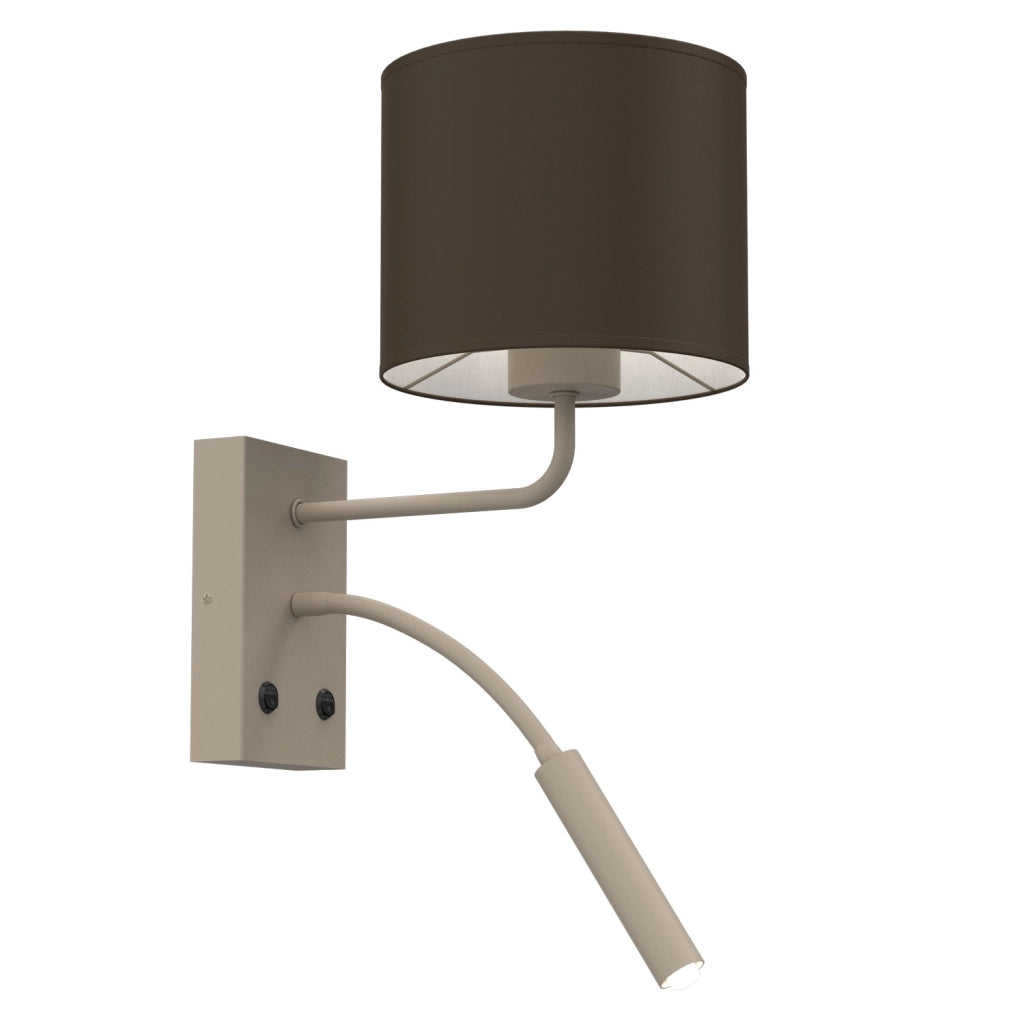 Applique Arden Luminex beige marrone 2 luci E27 G9