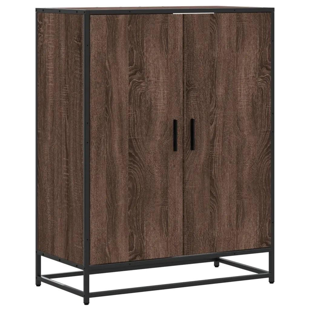 Scarpiera Rovere Marrone 75x38x97,5cm Legno Multistrato Metallo 3300869