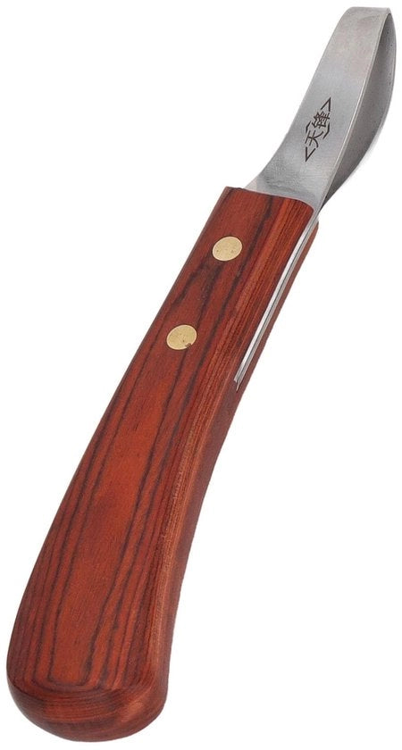 Pannellamento delle unghie per cavalli - Scure per unghie - Lame in acciaio inox con manico in legno - Taglierino multifunzionale per unghie - Adatto per cavalli - 19,5 cm