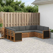 Set di divani da esterno 7 pz Naturale e Antracite 3384823