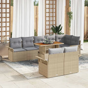 Set Divano da Giardino 9 pcs Beige Poly Rattan 3358086