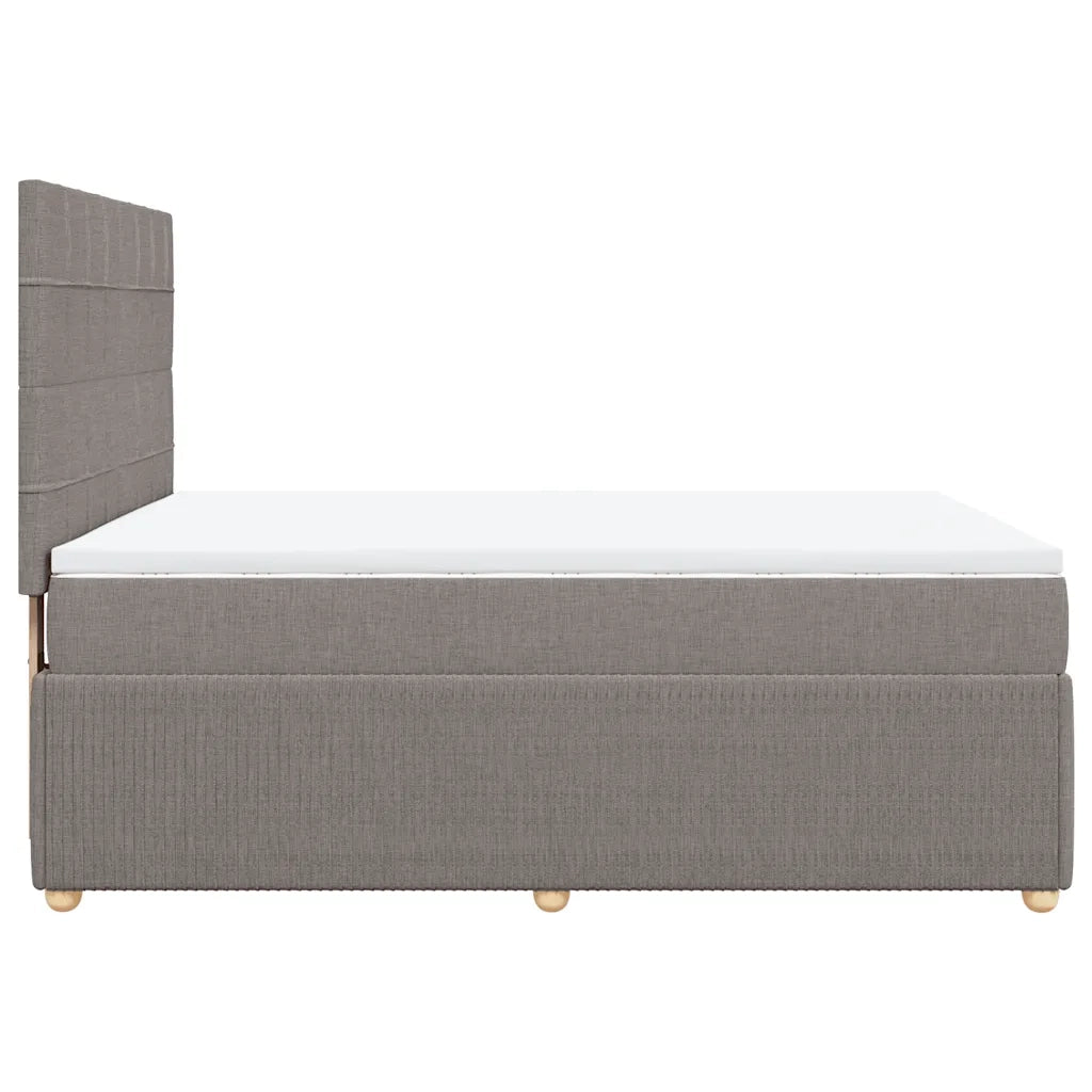 Giroletto a Molle con Materasso Tortora 140x200 cm in Tessuto 3294383