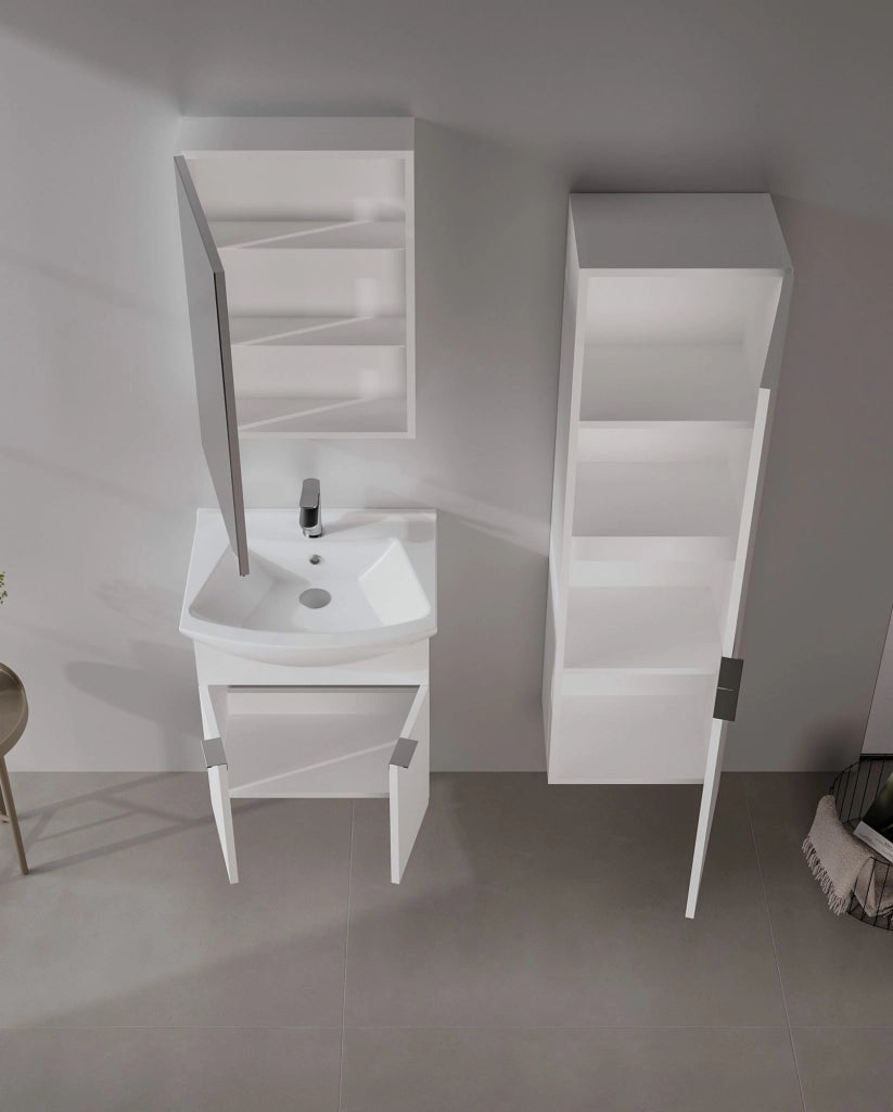Mobile lavabo "Purus 55" - 55 x 50 x 58 cm - Bianco