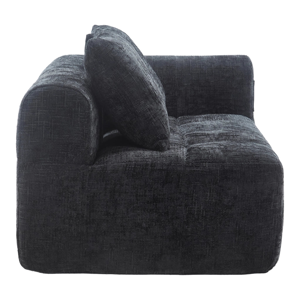 Sofa comodo per 2 persone - Zephmum- Cuscino, tasche laterali, nero