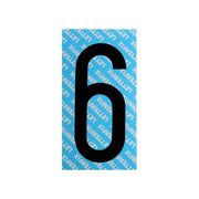 Numero Adesivo Nero Serie T80 6 Letterfix