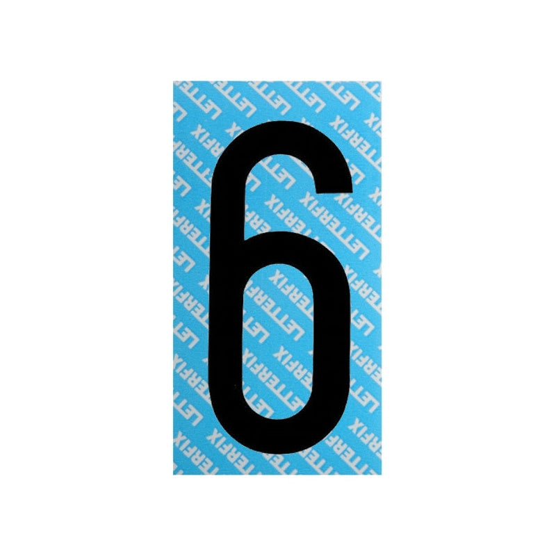 Numero Adesivo Nero Serie T80 6 Letterfix