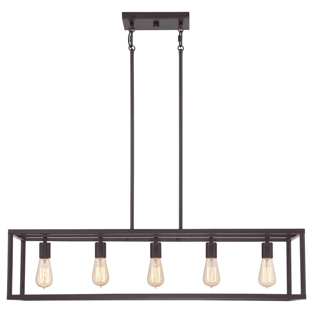 Lampada a sospensione Quoizel New Harbor bronzo 5xE27