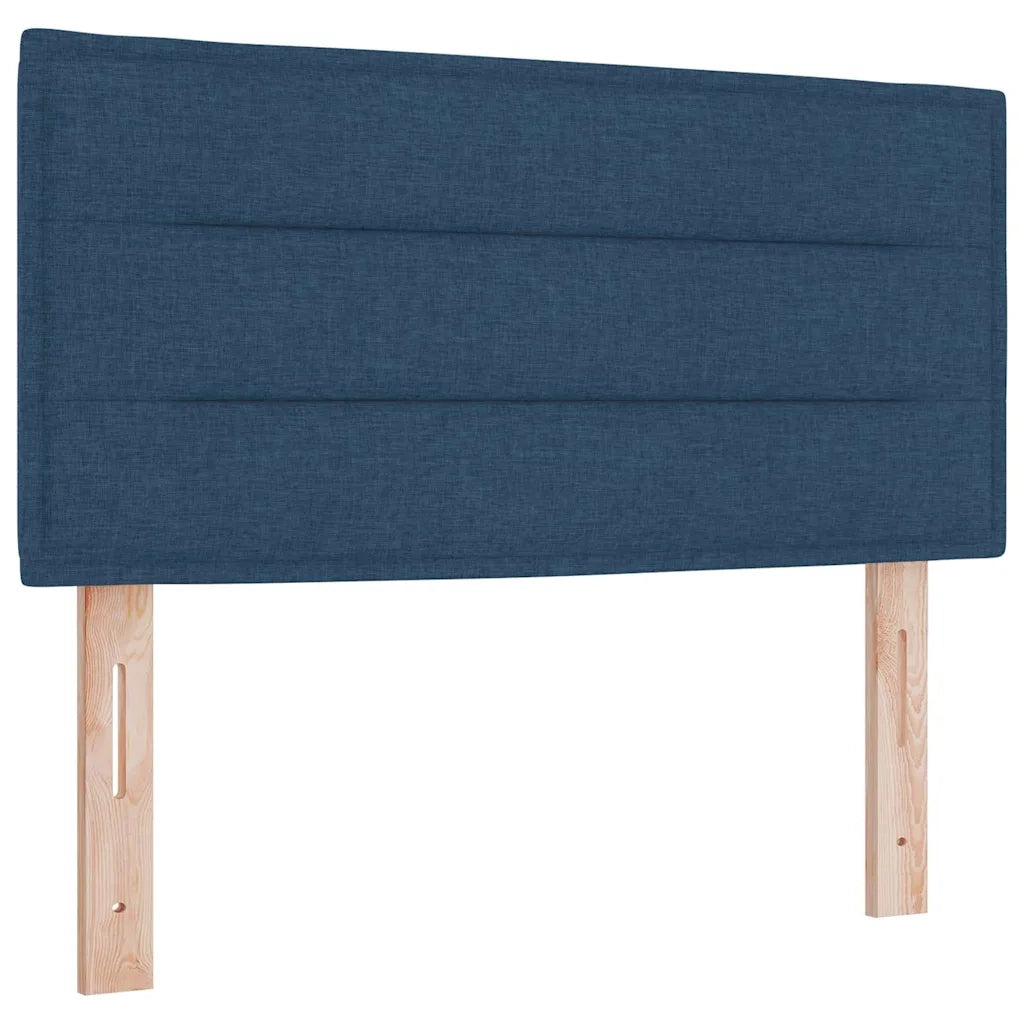 Letto a Sorgente LED con materasso Blu 90 x 200 cm Tessuto