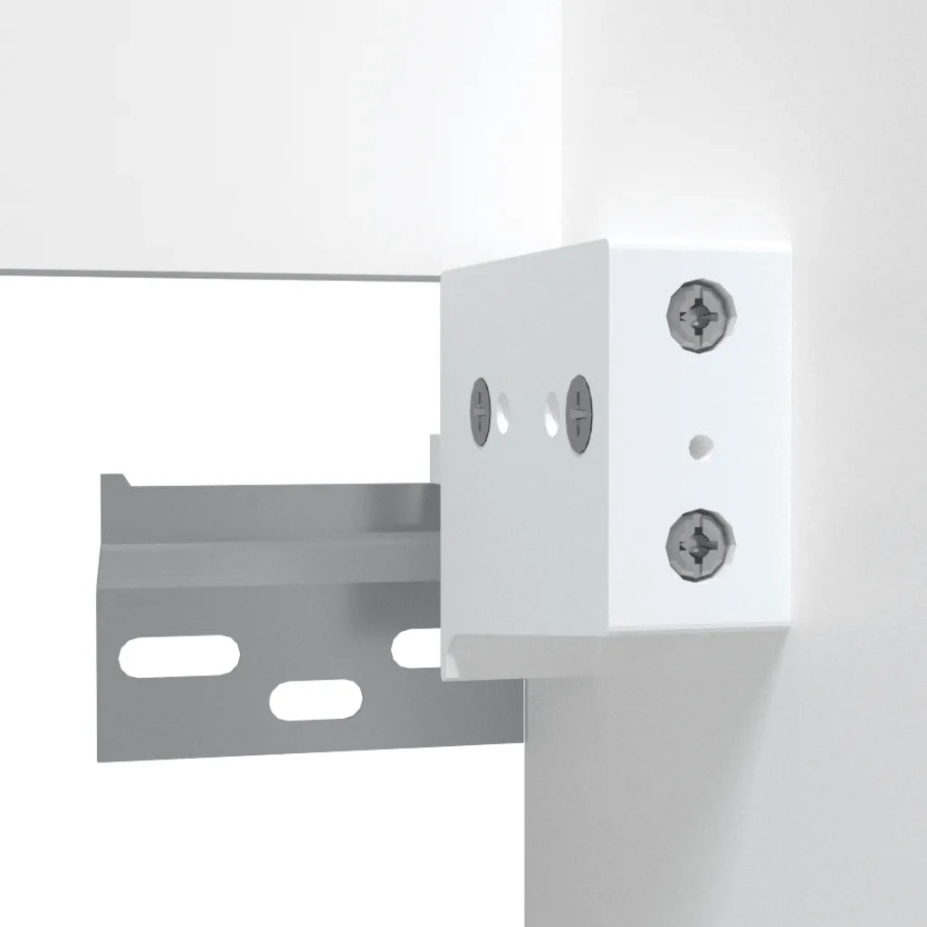 Mobile da Bagno con Specchio Bianco in Legno Multistrato 804863