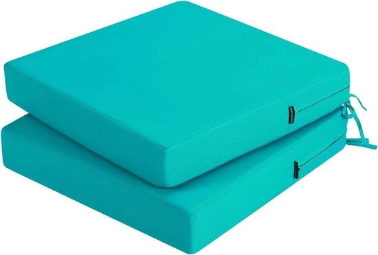 Cuscino per esterno - impermeabile - set da 2 - azzurro cielo - 45 x 45 cm