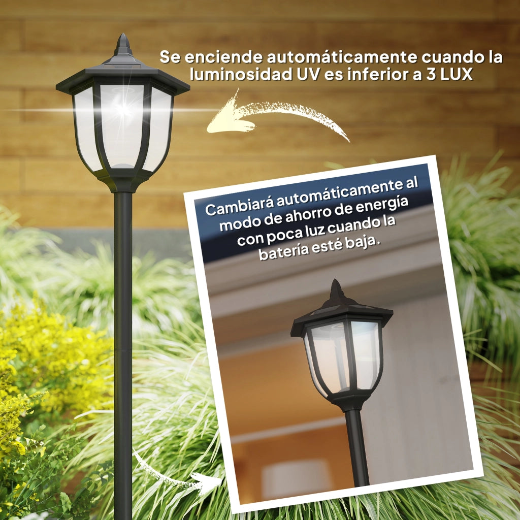 Lampada Solare da Giardino ¨C Minimal ¨C Nero 26,5x177 cm