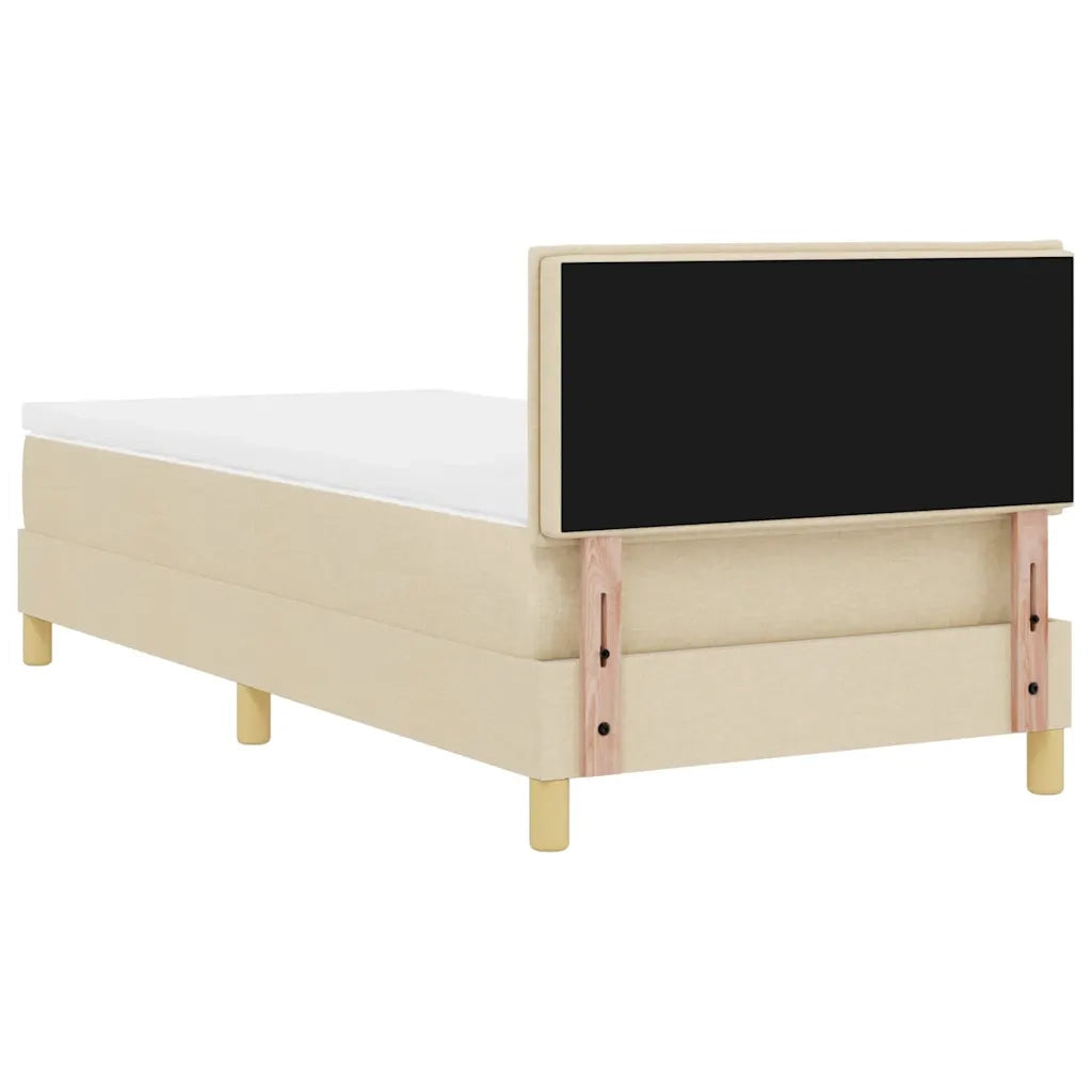 Letto a Sorgente LED con strisce LED Crema 100 x 200 cm Tessuto 3342343