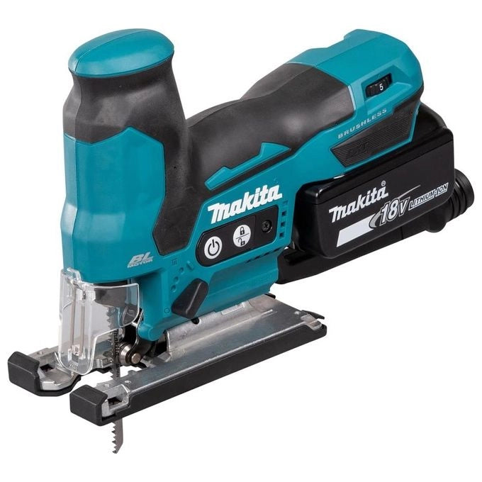 Makita DJV185RF1J seghetto alternativo a batteria 18 V motore brushless 3000 spm cambio lama senza utensili colore Verde