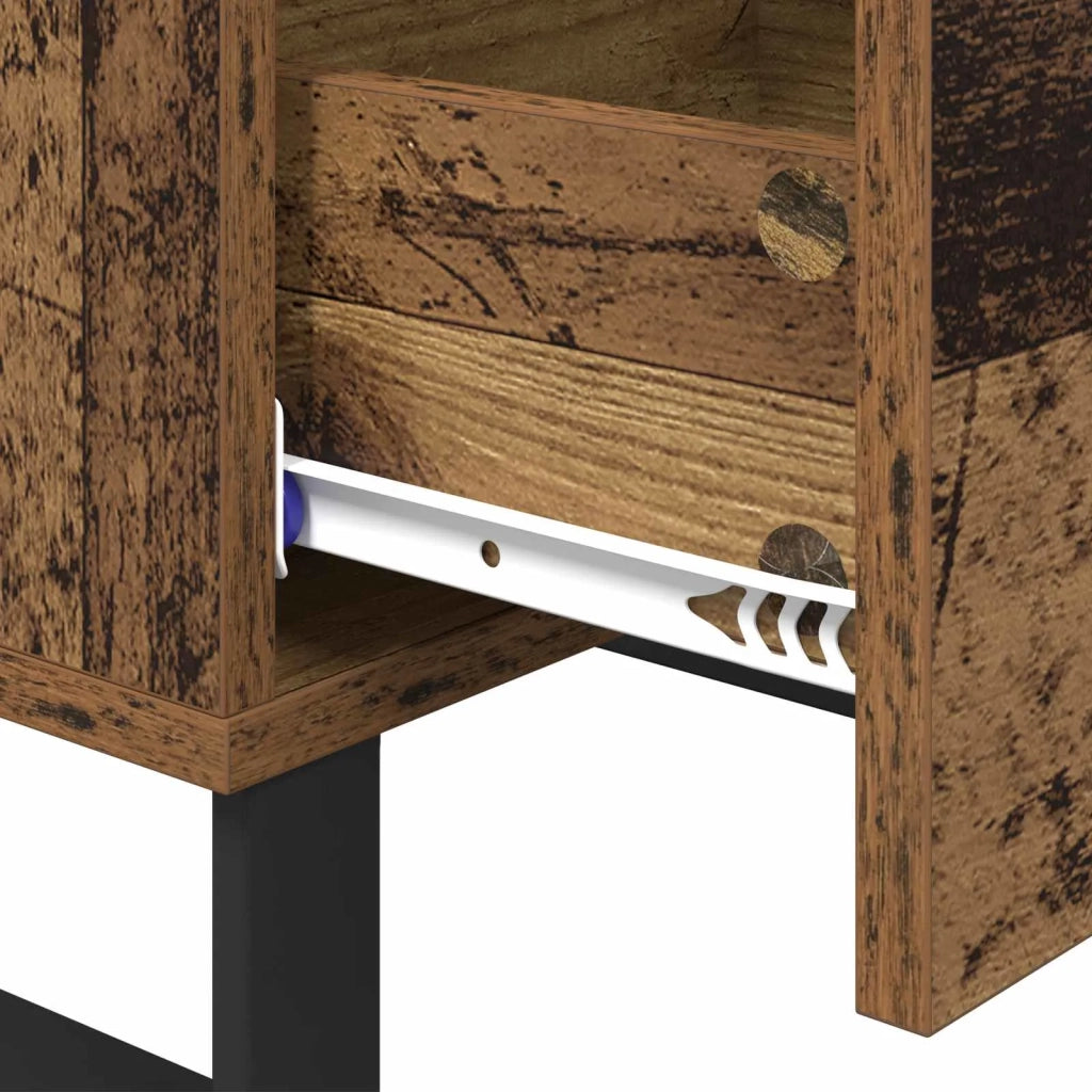 Armadio da Notte con cassetto Legno vecchio 40 x 40 x 66 cm 882143
