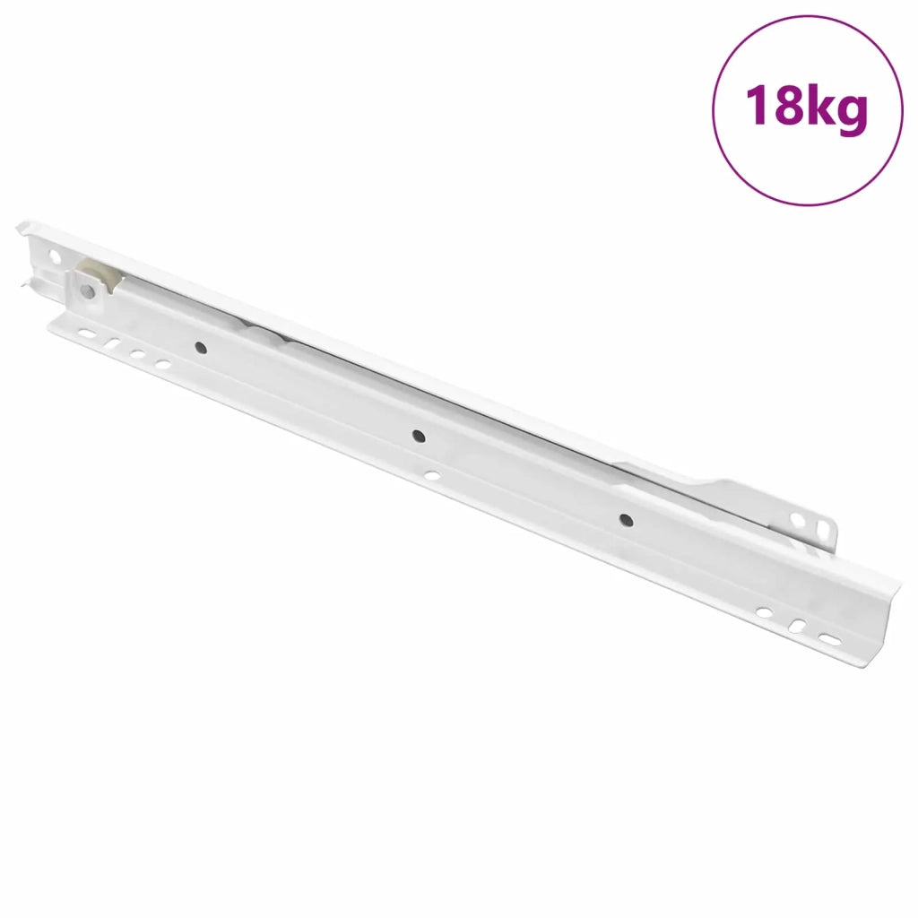 Scorrevole per cassetti 73 pcs Bianco Acciaio 864652