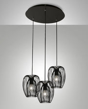 Camp Lampada a Sospensione in Metallo Colore Nero Ø500mm, Design Moderno e Struttura Elegante per Illuminazione Interni Classe 1 IP20