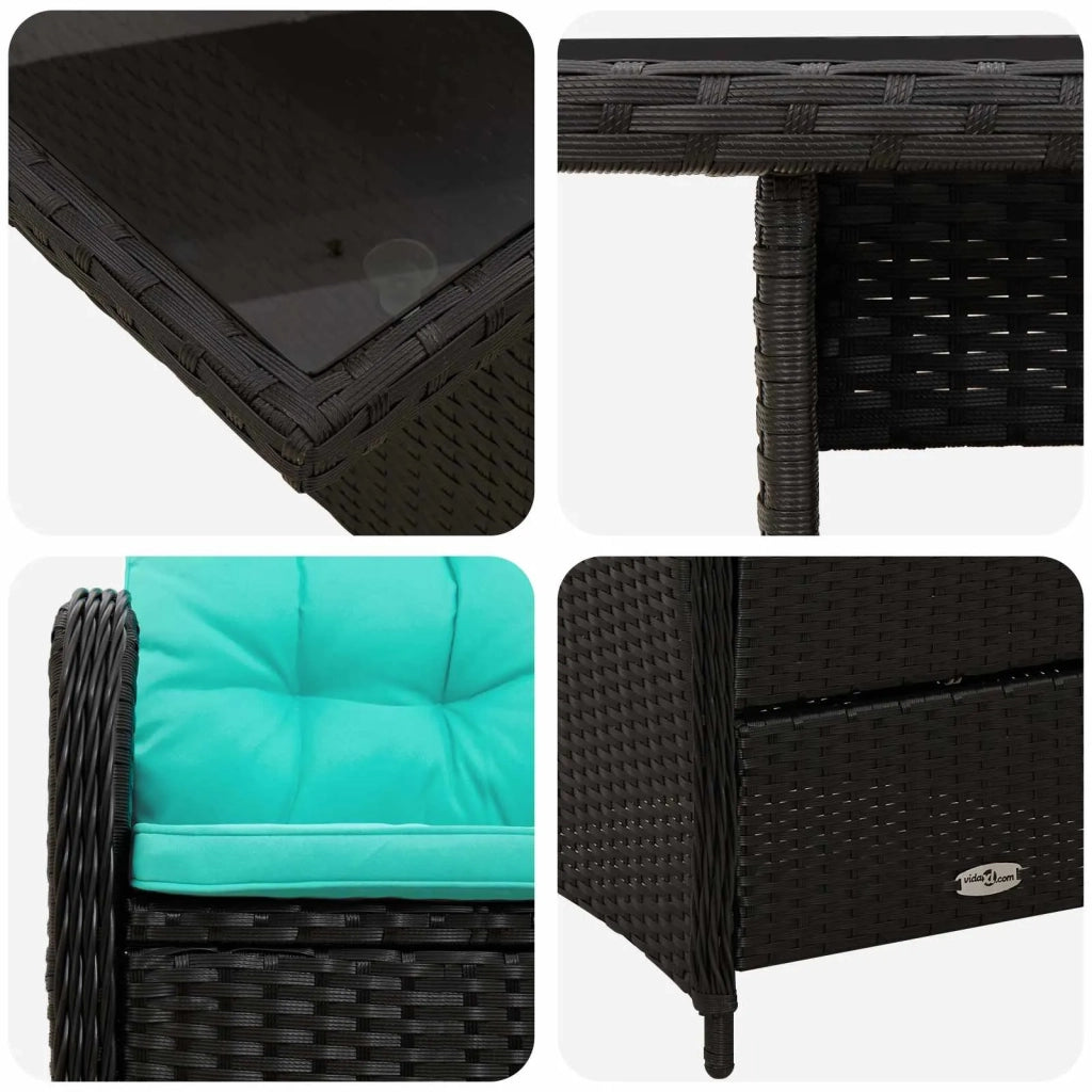 Set da pranzo per esterni 5 pcs polyrattan 3422405