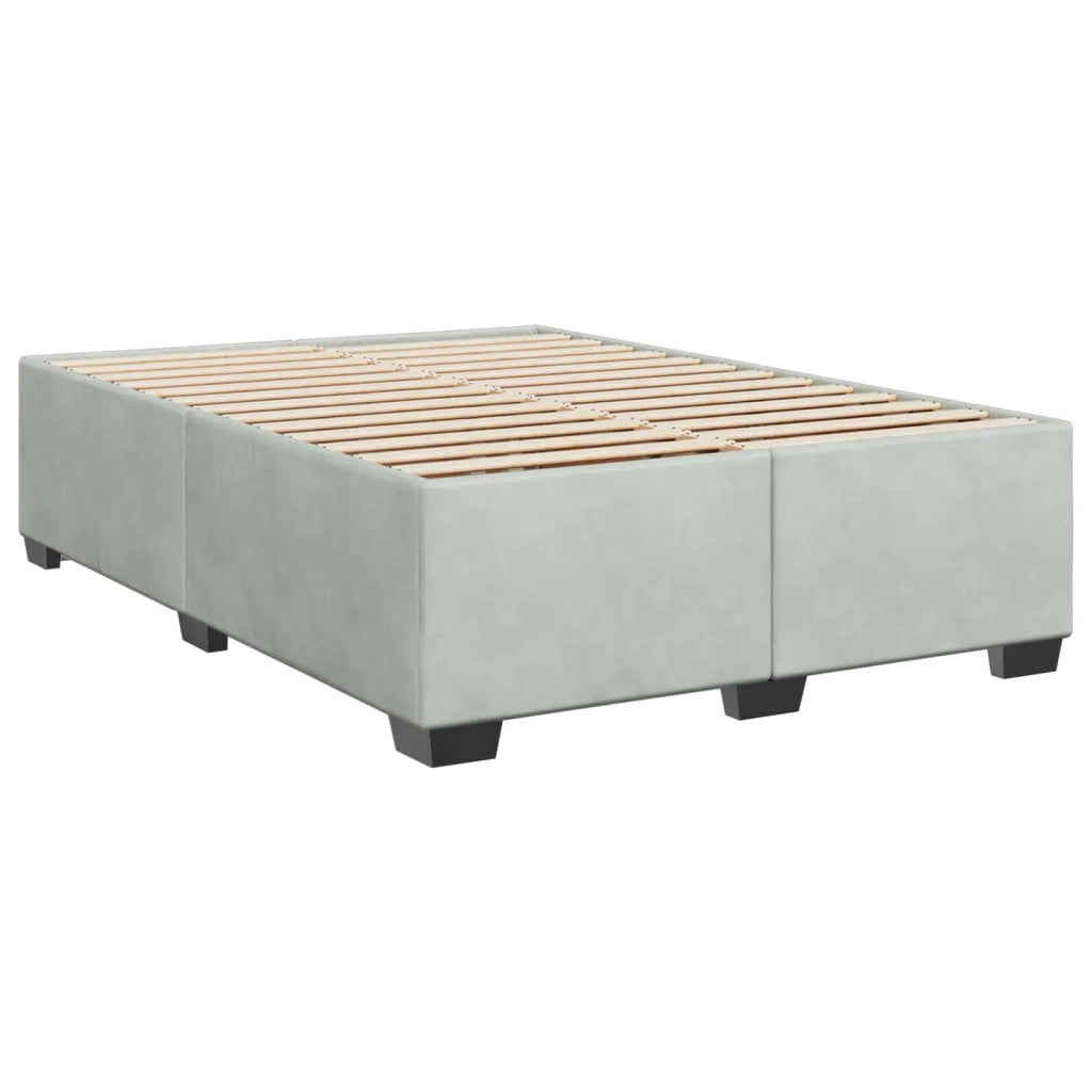 Letto box spring con materasso Grigio Chiaro 140 x 190 cm 3450704