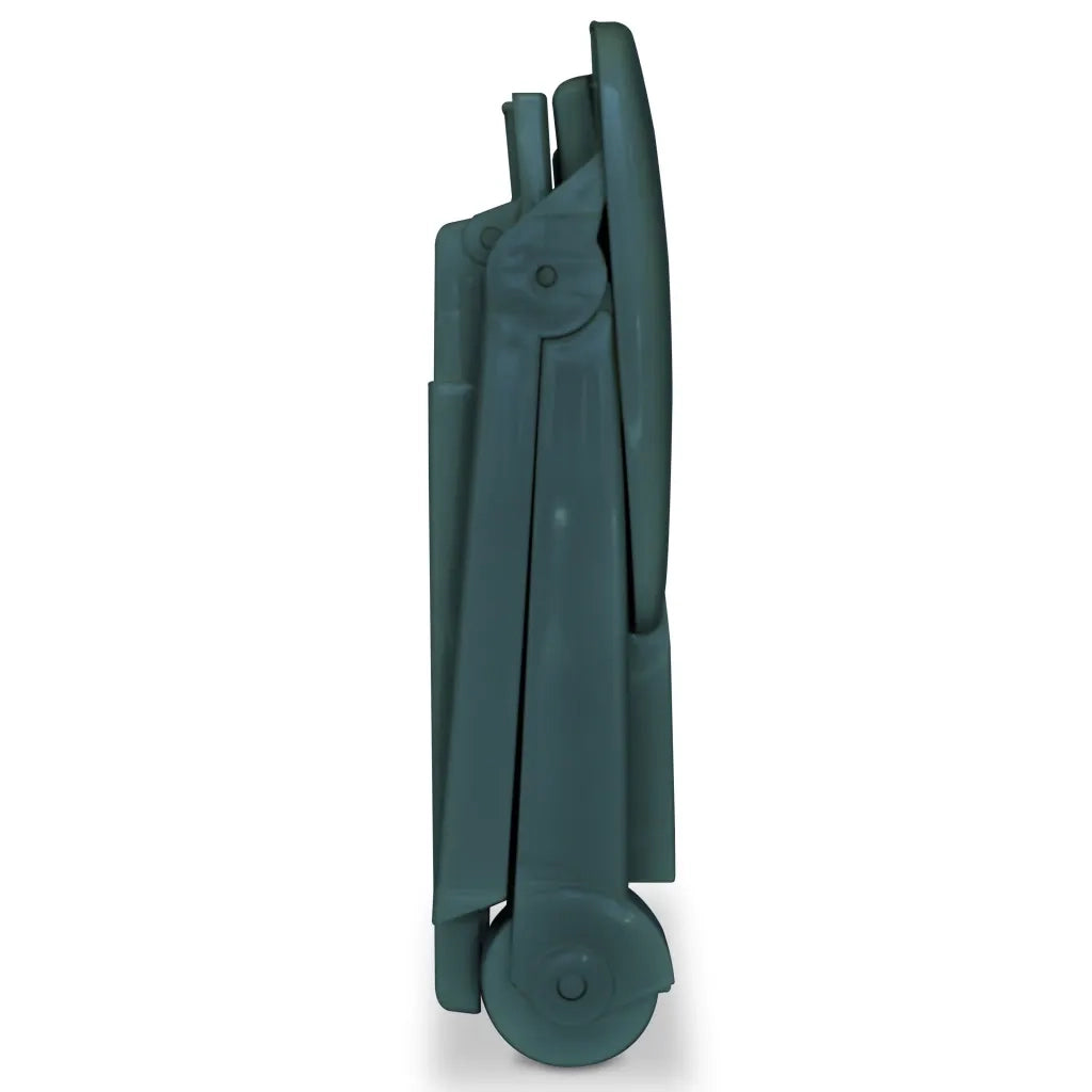 Lettino Prendisole con Poggiapiedi in Plastica Verde 43587