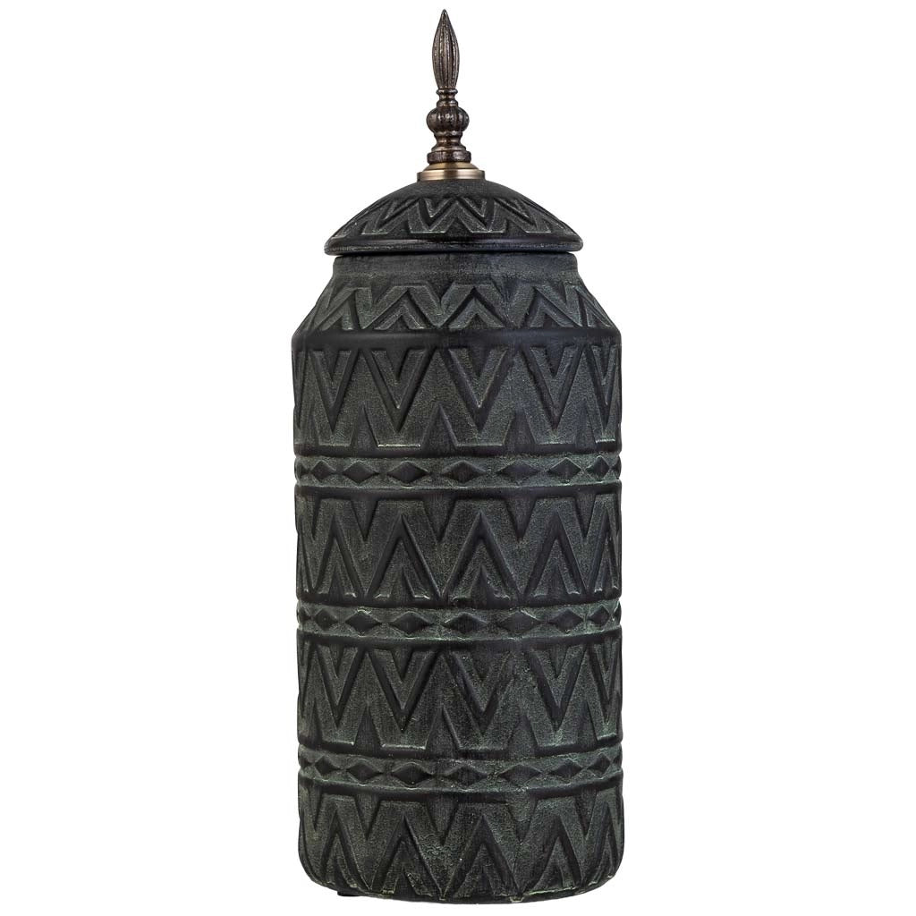 Vaso in ceramica nera, D15,5x41,5h cm
