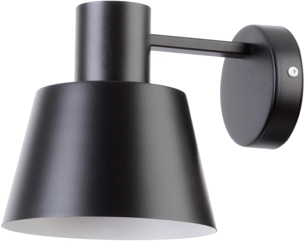 Applique classica nera interno bianco E27 15W DUNKA