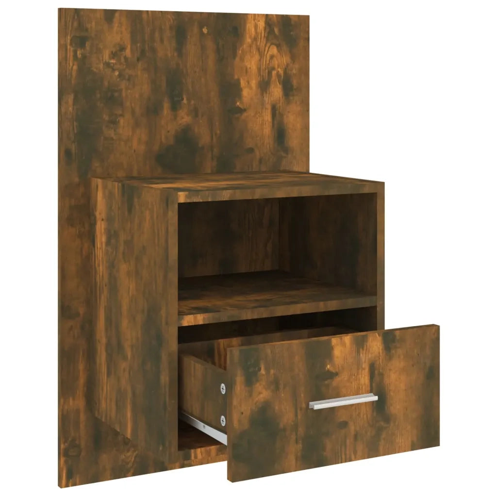 Comodino a Muro Rovere Fumo 816964
