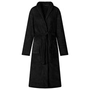 Accappatoio senza Cappuccio Nero l Flanella 42017293