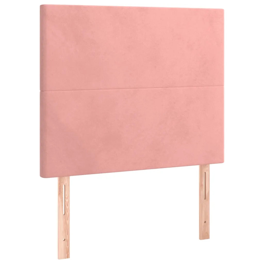Giroletto a Molle con Materasso Rosa 80x200 cm in Velluto