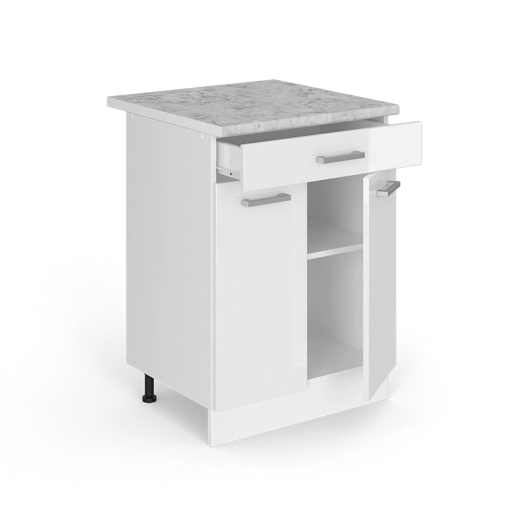 Vicco Base universale Bianco lucido 60 cm con cassetti
