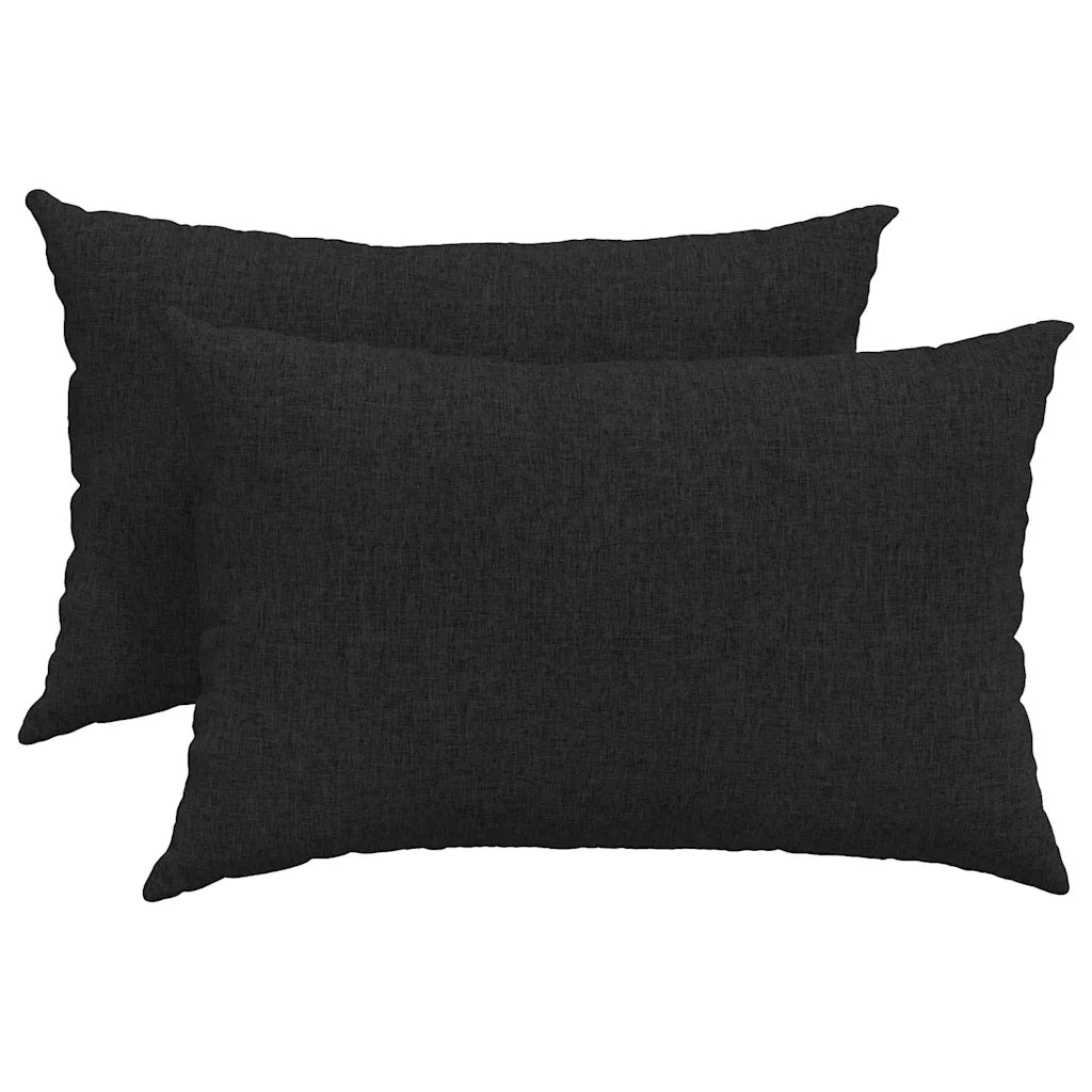 Cuscini da Divano 2 pcs Nero 60 x 40 cm Tessuto 42013655