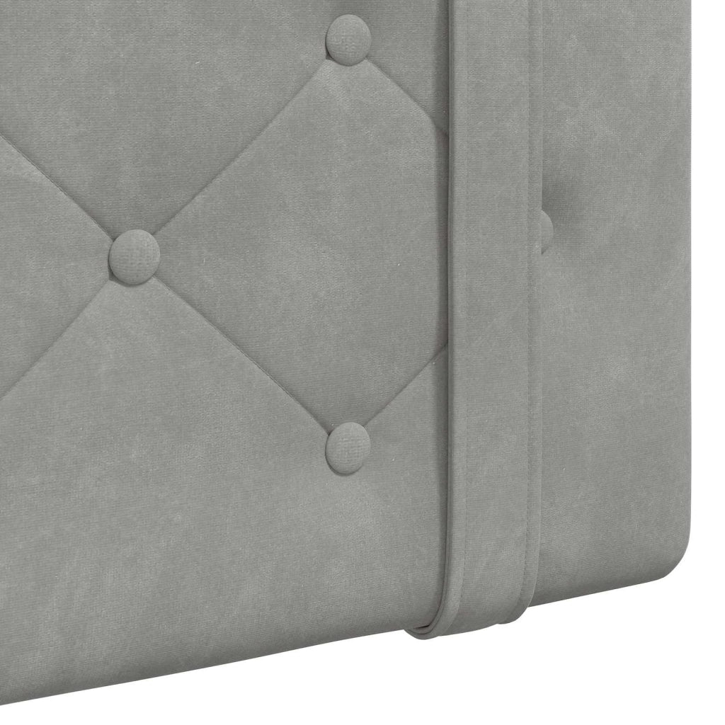 Testiera | Testata sospesa Con luce LED Grigio Chiaro Velluto