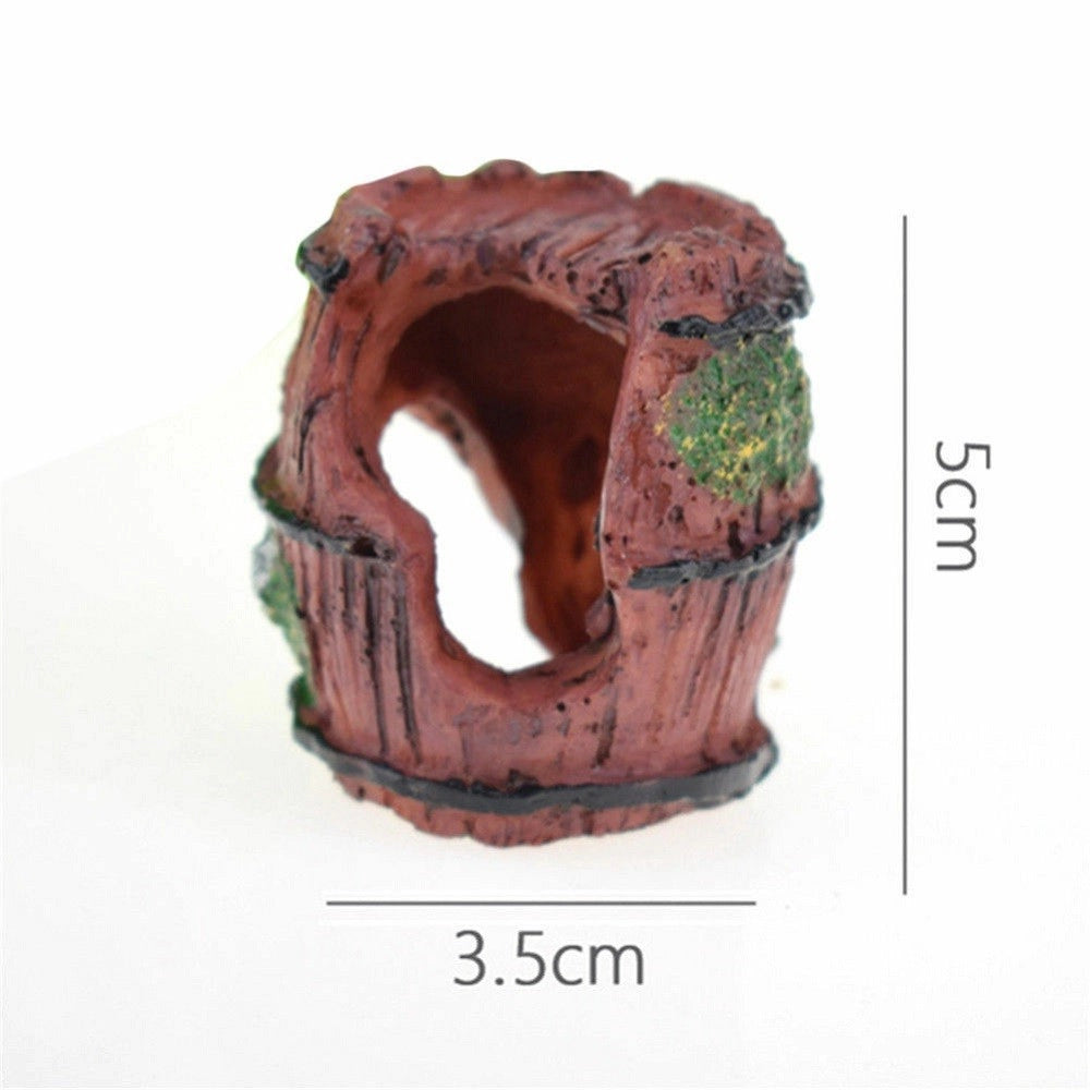 Trade Shop - Decorazione Per Acquario Barile Relitto Grotta Resina Pesci Acqua Ornamento -