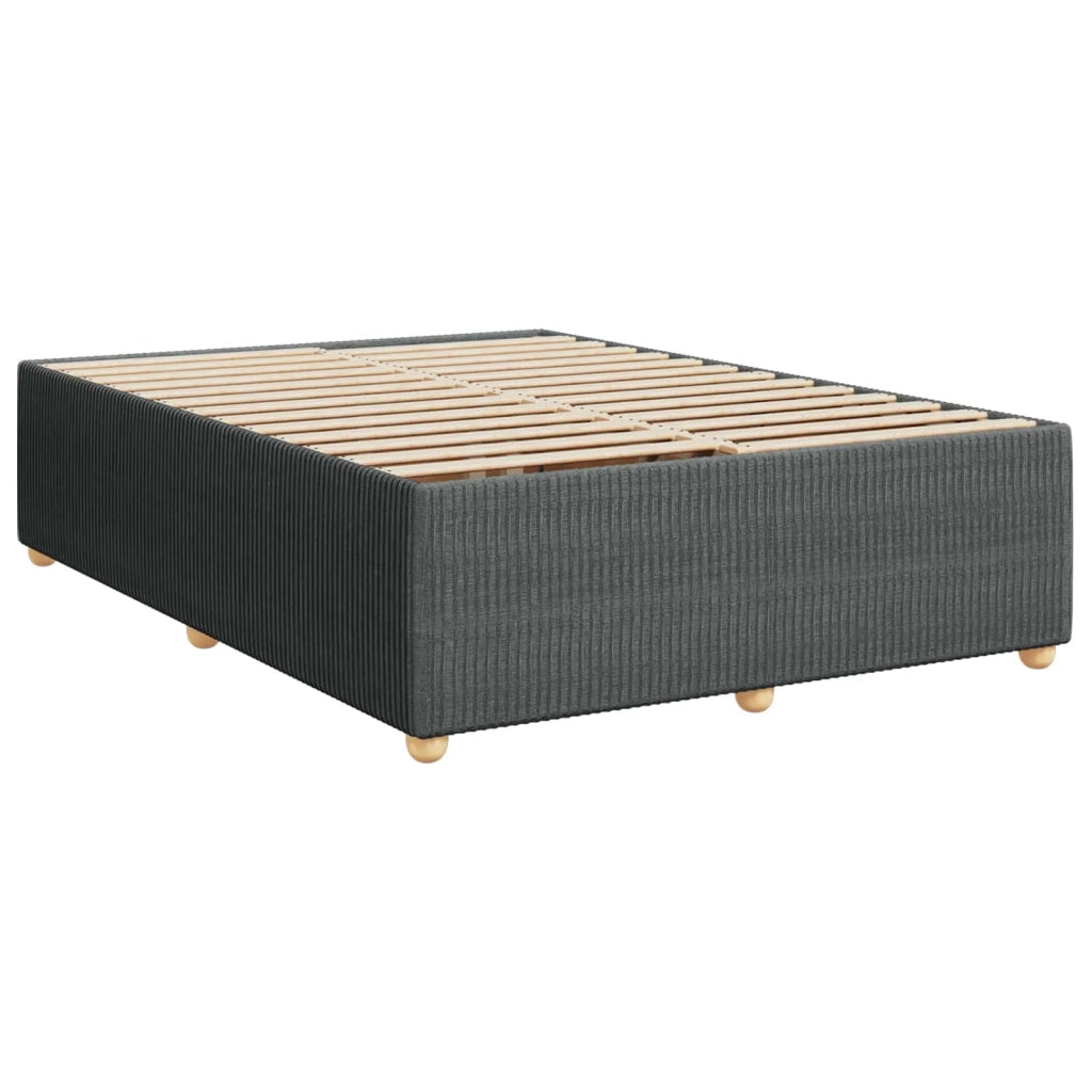 Letto box spring con materasso Grigio Scuro 140 x 200 cm 3452940
