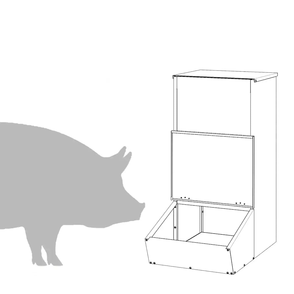 Nutriente per Maiali Nero 55 x 38 x 76 cm 874636