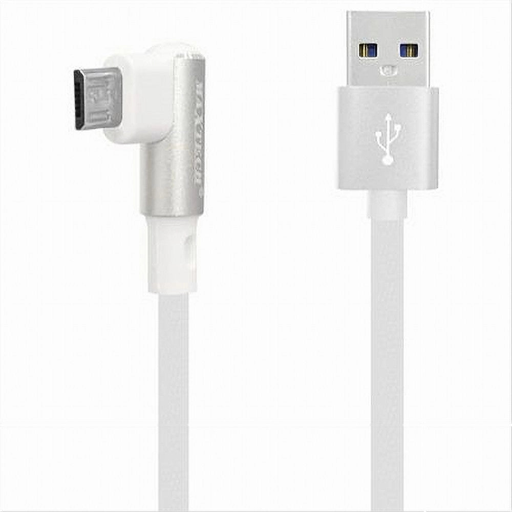 Trade Shop - Cavo Ricarica Micro Usb 90° Per Smartphone Cavetto Dati 1 Mt F-s025 Maxtech -