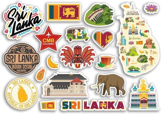 Etichette in vinile per monumenti e bandiere asiatiche per scrapbooking e viaggi
