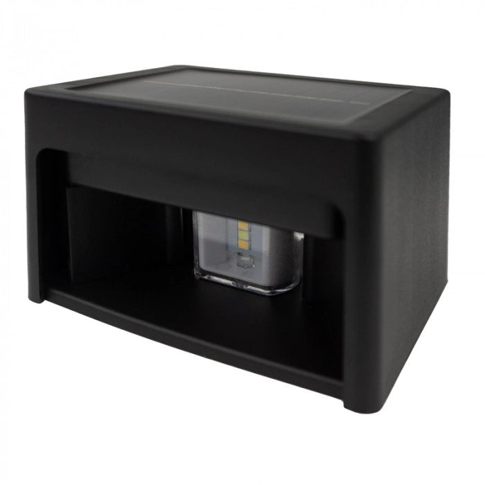 Applique solare LED 0,5W crepuscolare 90° IP44 nera