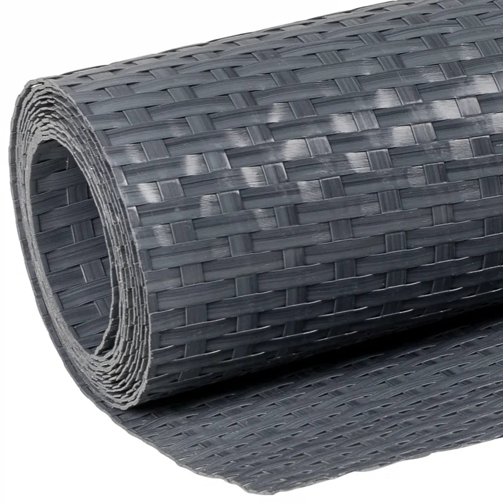 Schermo da balcone | Paravento da Balcone Antracite 600x80 cm in Polyrattan