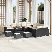 Set Divano da Giardino 18 pcs Nero e Crema polyrattan 3363630