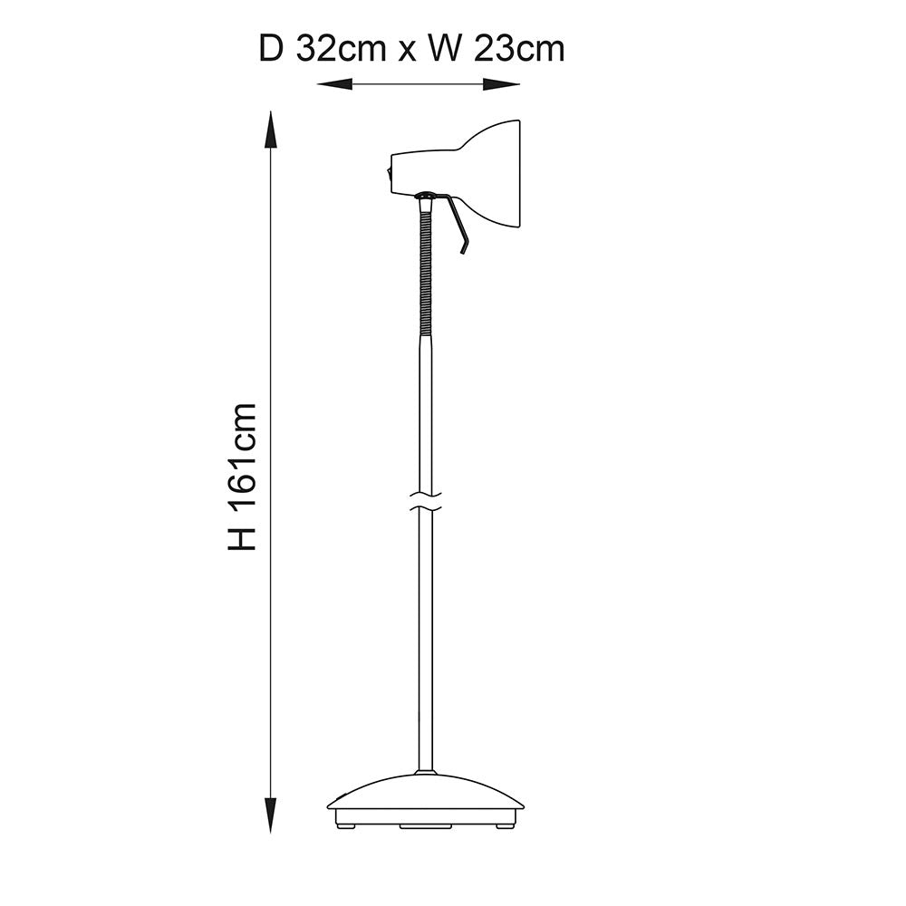 Lampada da terra Amalfi ottone antico braccio snodato GU10