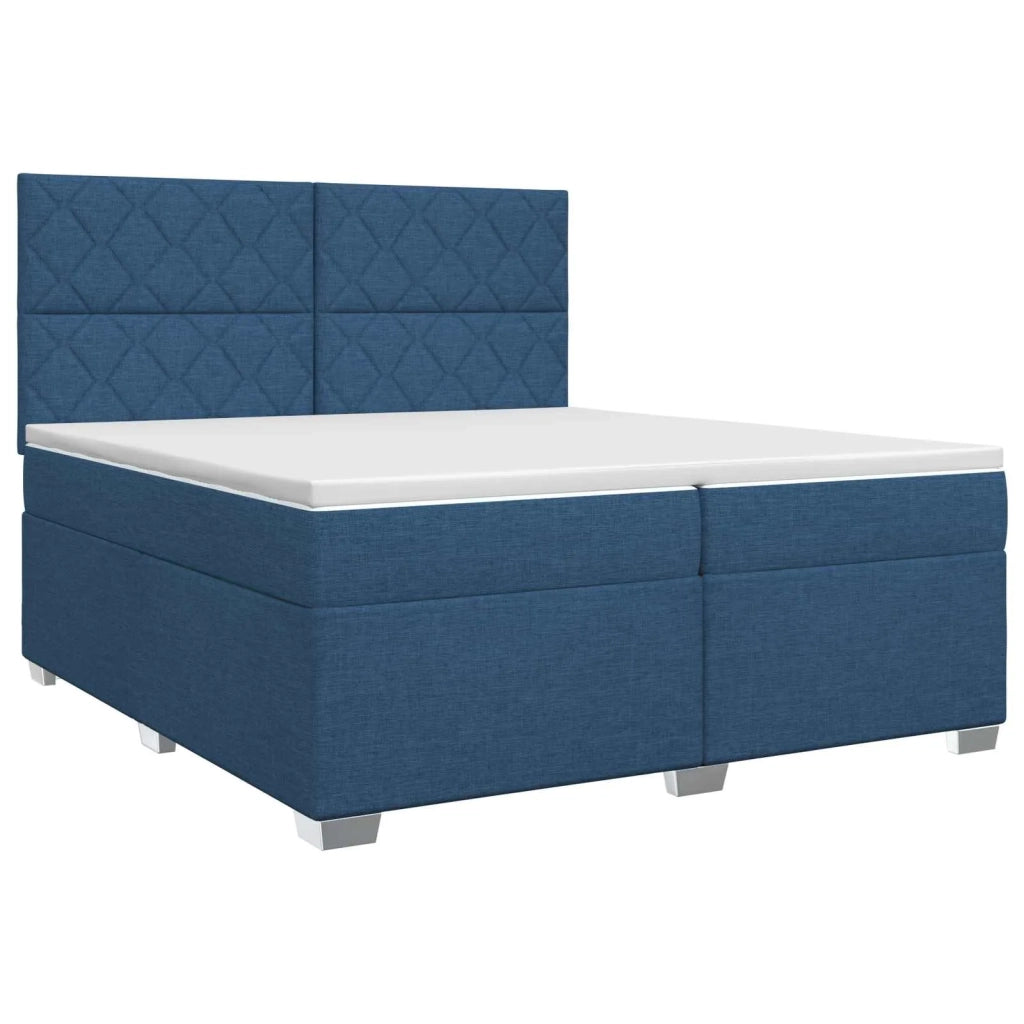 Letto box spring con materasso Blu 200 x 200 cm Tessuto 3453499