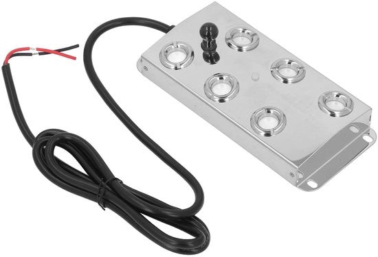 Fogger 1,5 M - Ultrasone Fontana Acquatica - 6 Bocchette in Acciaio Inossidabile - Progettazione IP67 Impermeabile - Flusso Massimo di 4,5 l/h - Generatore di Nebbia - Atmosfera Serena